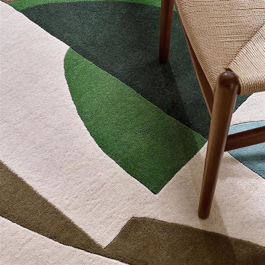 Harlequin Χειροποίητο Χαλί Ορθογώνιο Μάλλινο Emerald/azul 140x200cm