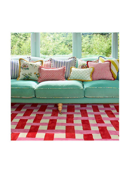 Harlequin Handgefertigt Teppich Rechteckig Wolle Coral/rose