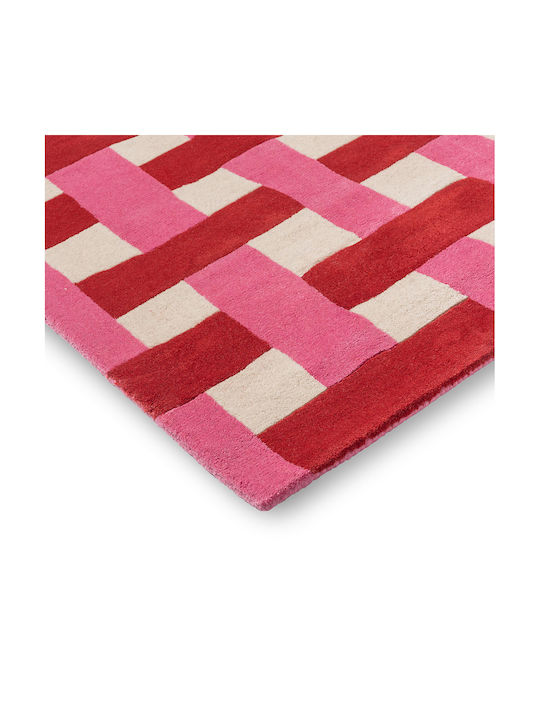 Harlequin Handgefertigt Teppich Rechteckig Wolle Coral/rose