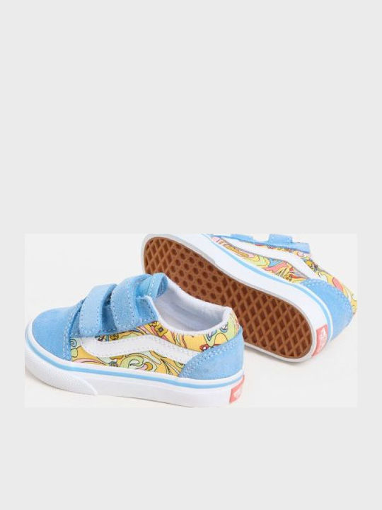 Old Skool V Παιδικά Sneakers με Σκρατς Γαλάζια