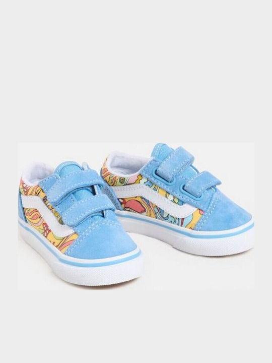 Old Skool V Παιδικά Sneakers με Σκρατς Γαλάζια