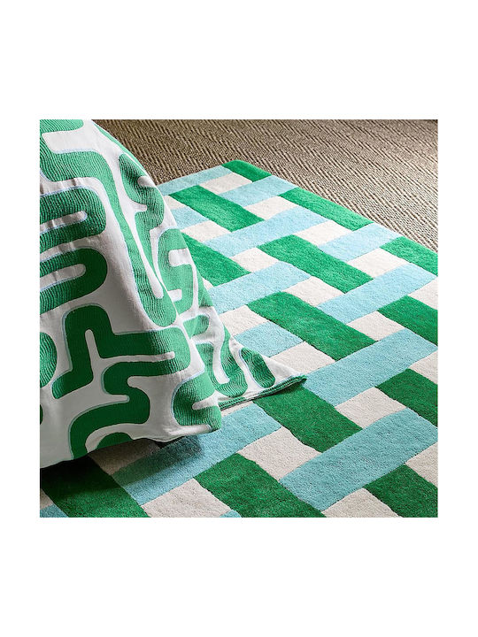 Harlequin Handmade Rug Rectangular Wool Green-blue