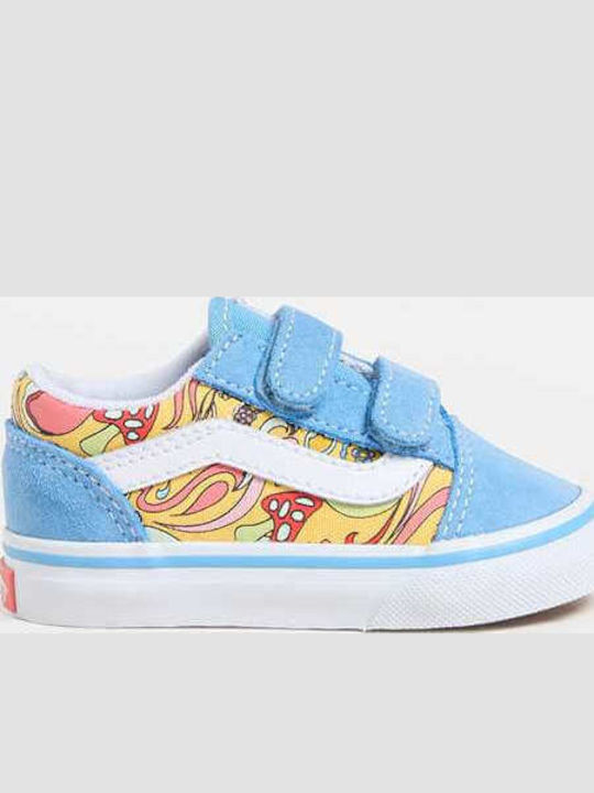 Old Skool V Παιδικά Sneakers με Σκρατς Γαλάζια