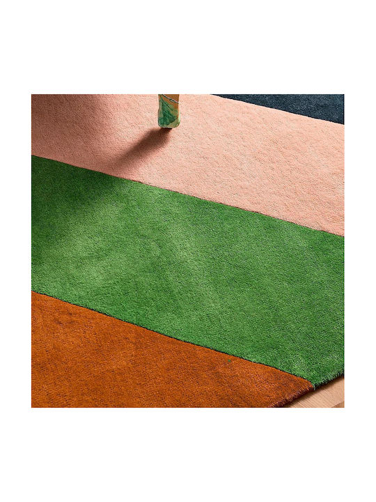 Harlequin Handgefertigt Teppich Rechteckig Wolle Emerald/amber