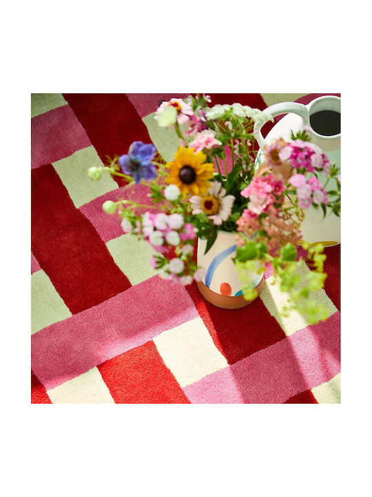 Harlequin Handgefertigt Teppich Rechteckig Wolle Red-pink