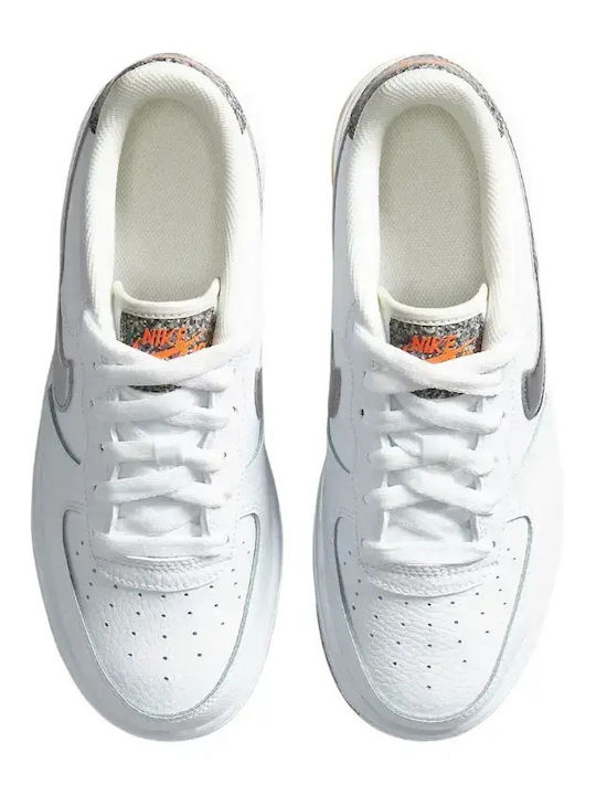 Air Force 1 Air Force 1 Kids Sneakers White / Metallic Silver / Light Smoke Grey / Laser Orange