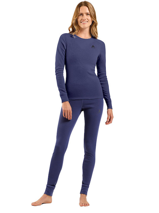 Odlo Active Warm Damen Thermounterwäsche Langärmliges Hemd Lila