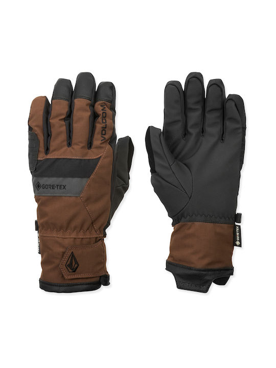 Volcom Ανδρικά Γάντια Σκι & Snowboard με Μεμβράνη Gore-Tex Καφέ