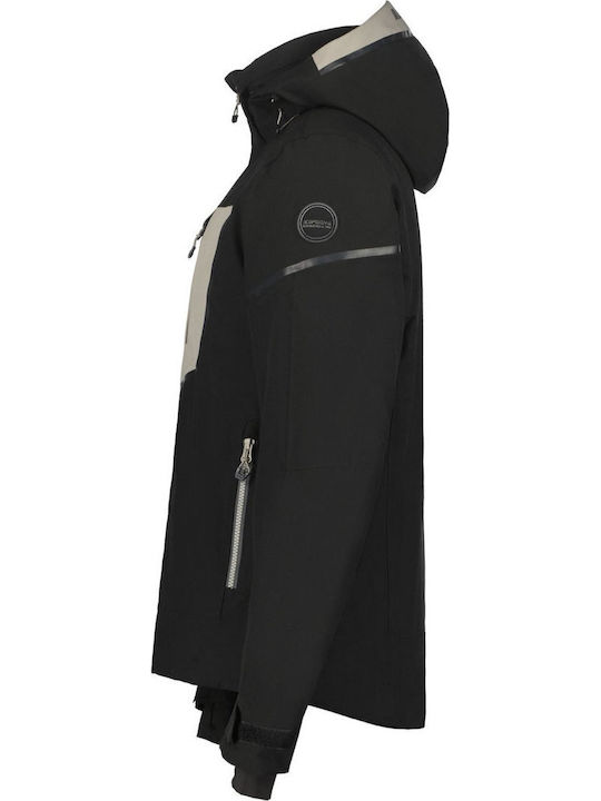 Icepeak 856122839-999 Ανδρικό Μπουφάν για Σκι & Snowboard Μαύρο