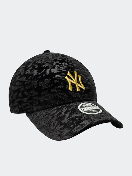 New Era New York Yankees Womens Mlb Leo Velour Black 9forty Adjustable Cap Jockey Black