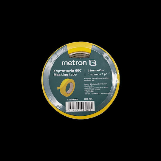 Metron Double-Sided Tape Yellow 60c 38mmx40m 092875