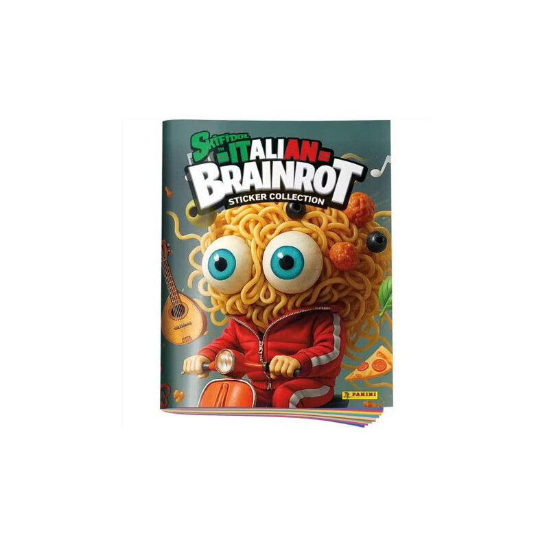 Italian Brainrot – Set De 60 Tarjetas Coleccionables Y 32 Pegatinas Divertidas, Ideal Para Fiestas Y Juegos En Familia