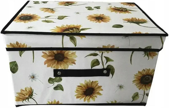 Tpster Fabric Storage Box with Lid Yellow 60x40x30cm