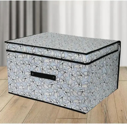 Tpster Fabric Storage Box with Lid Blue 40x30x25cm