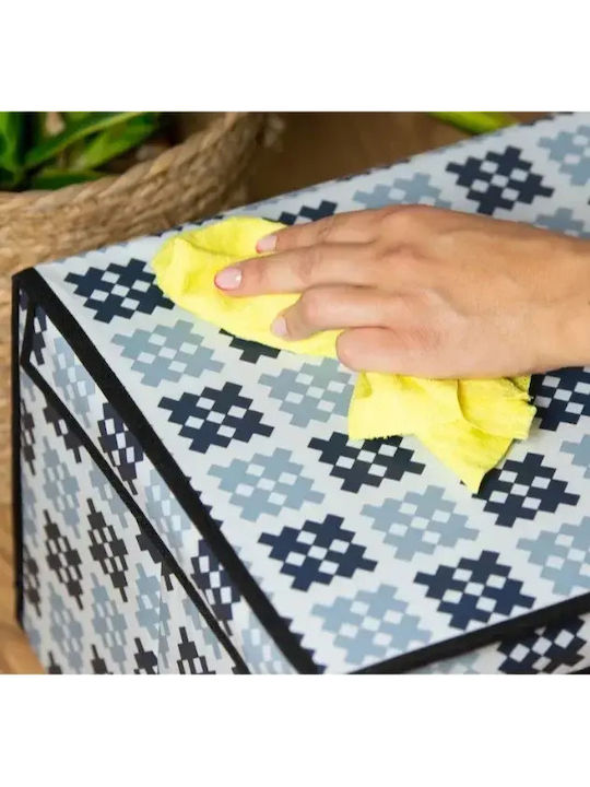 Fabric Storage Box with Lid Blue 40x30x25cm