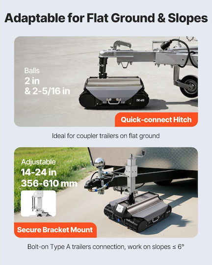 Electric Trailer Moving Machine Vevor Maximum Towing Capacity 4082 Kg Remote Controlled Trailer Wireless Range 100 M Motorhome Kit Suitable for Caravan Towing Jack Caravan Boat Caravan