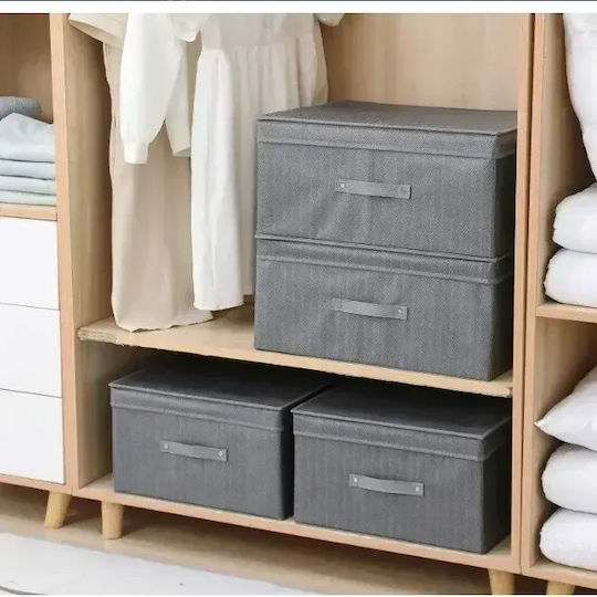 Tpster Fabric Storage Box with Lid 35x30x20cm