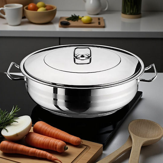 Max Home Arian 430 Ανοξείδωτη Ρηχή Κατσαρόλα 14lt / 36cm