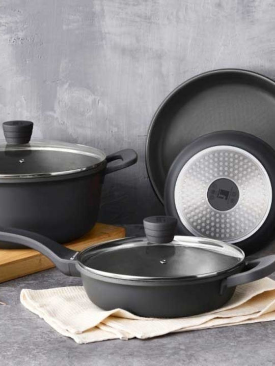 Bergner Retro Tiefer Topf aus Gussaluminium 20cm