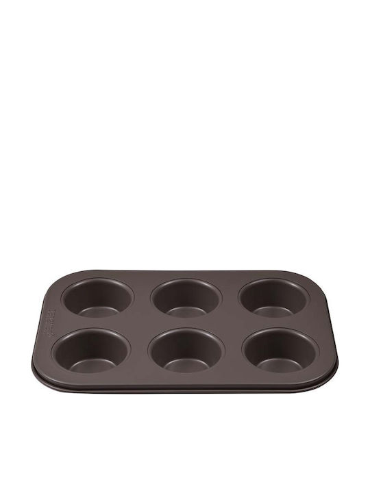 Bergner Cupcakes & Muffins 6 Cups Baking Pan 26.5x18.5cm 2pcs
