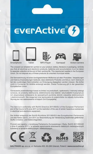 everActive Regular USB 2.0 to micro USB Cable Γκρι 2m CBB-2MG 1τμχ