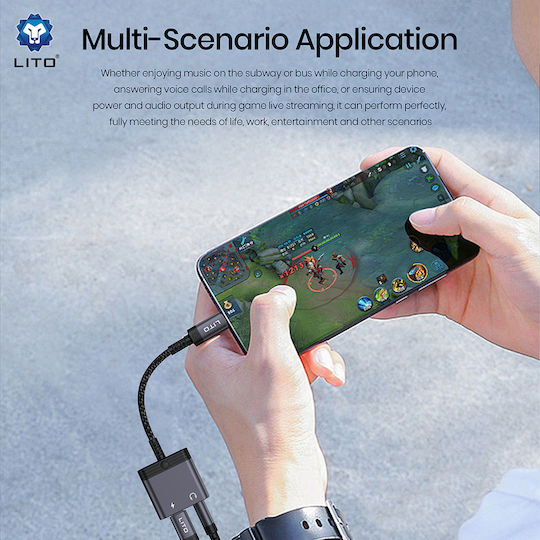Lito Converter Lightning male to 3.5mm / USB-C female 1pcs