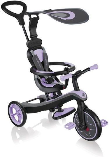 Globber Explorer Triciclete Pentru Copii Cu Mâner Pentru Părinți 4 În 1 Pentru 10 Luni Violet