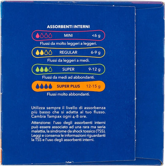 Tampax Compak Super Plus Tampons Applicator 16 Pcs