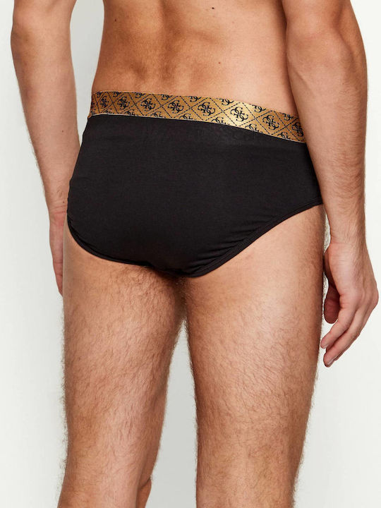 Men's Slips Black with Patterns 3Pack