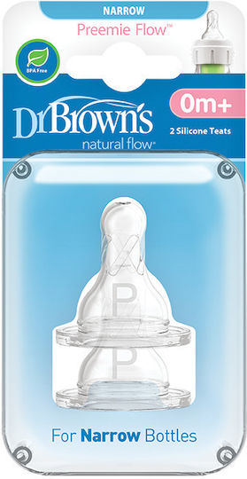 Dr. Brown's Silicone Baby Bottle Teats for 0+ months 2pcs