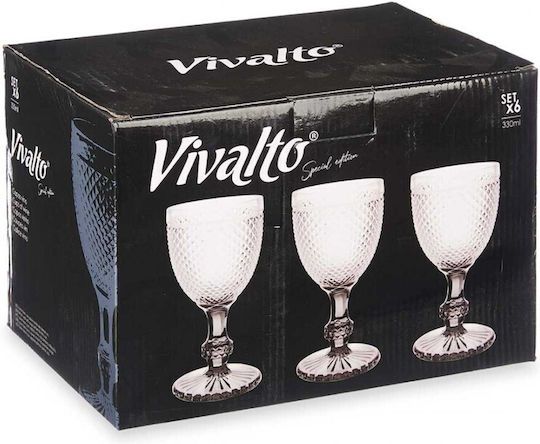 Atmosphera Diamond Glas Kelch für Weißwein aus grauem Glas 89596