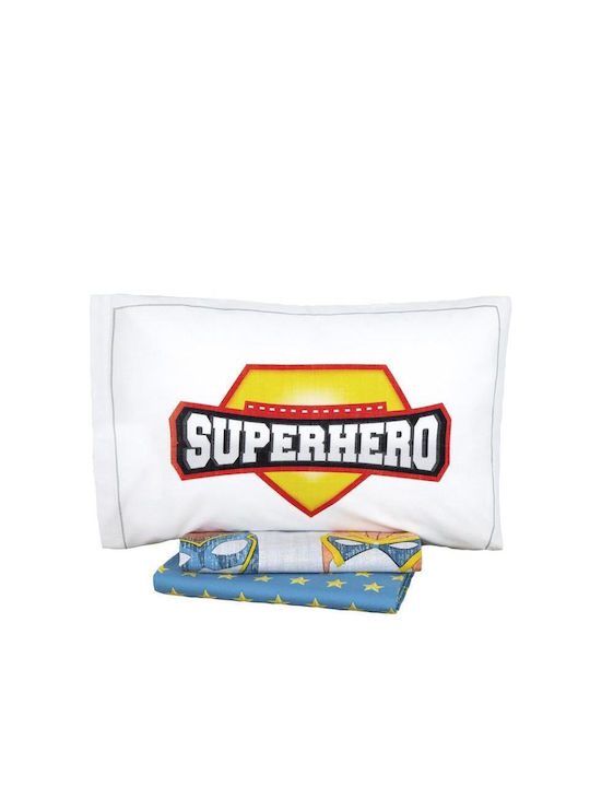 Nima Superheroes Set Kids Duvet Cover Single with Pillowcase Cotton Superheroes 160x240cm