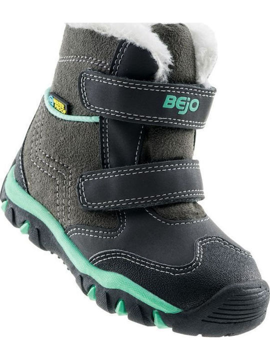 Daisy Mid Kids Boots with Velcro Gray