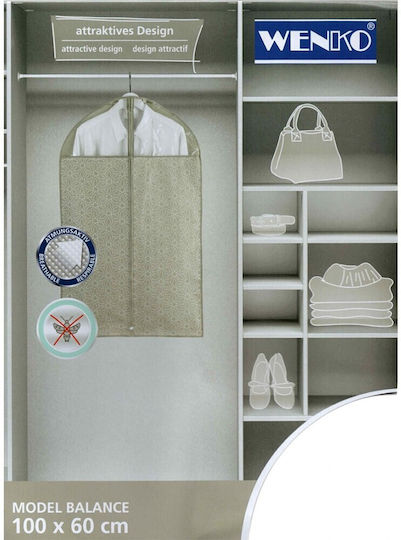 Wenko Balance Fabric Hanging Storage Case For Coats in Beige Color 60x100cm 1pcs