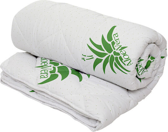 Alcam Πάπλωμα Μονό με Γέμιση Microfiber 140x200εκ. Πράσινο 250 GSM