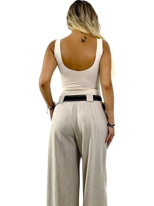Damen-Bodysuit Zhoe Träger Creme Größe S M