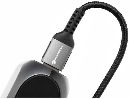 Forcell USB 2.0 Cable USB-C male - USB-A 66W Black 0.5m