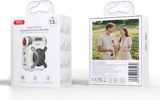 XO F72 Mecha Bluetooth Speaker 5W with Battery Life up to 12 hours White