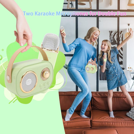 Boxă Karaoke cu Microfoane Fără Fir C30 Pro 96523845623 Verde