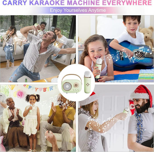 Boxă Karaoke cu Microfoane Fără Fir C30 Pro 96523845623 Verde