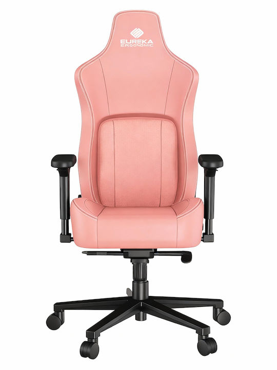 Eureka Ergonomic Python II GC-08 Artificial Leather Gaming Chair with Adjustable Arms Pink