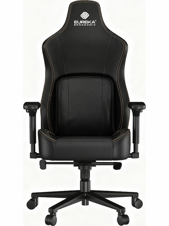 Eureka Ergonomic Python II GC-08 Геймърски стол с регулируеми подлакътници Черен