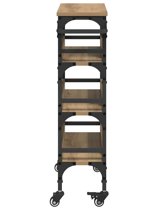 vidaXL vidaXL Küchenwagen Hölzernes 4 Ebenen Braun 53x20x76cm