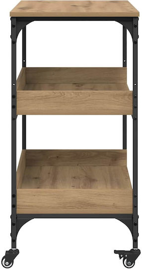 vidaXL Küchenwagen Hölzernes Braun 60x41x80.5cm