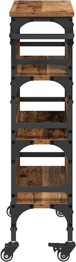 vidaXL vidaXL Holz Küchenwagen mit 4 Ebenen Braune 53x20x76cm