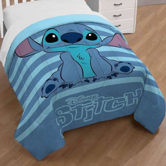 Disney Pătură pentru copii Single cu Umplutură Microfiber Lilo Stitch Sky Blue 160x240buc