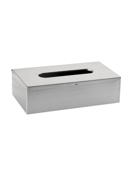 Bronze Art Metallic Tissue Holder Silver 25x13x8cm 57Z8-11