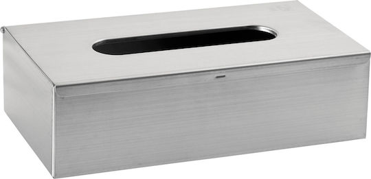 Bronze Art Metallic Tissue Holder Silver 25x13x8cm 57Z8-11