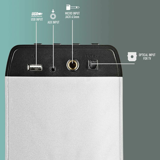 NGS Sky Charm Αυτοενισχυόμενο Ηχείο με Bluetooth 50W (Τεμάχιο) Λευκό