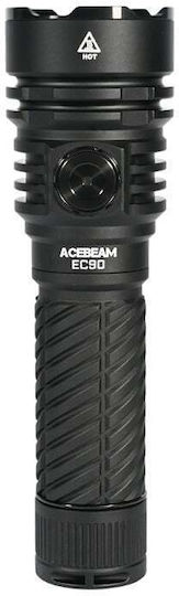 Acebeam Rechargeable Headlamp LED IP68 with Maximum Brightness 4300lm +battery Black
